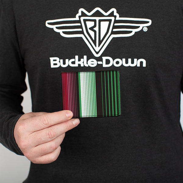 Buckle-Down Bi-Fold Wallet - Zarape5 Vertical Multi Color Stripe