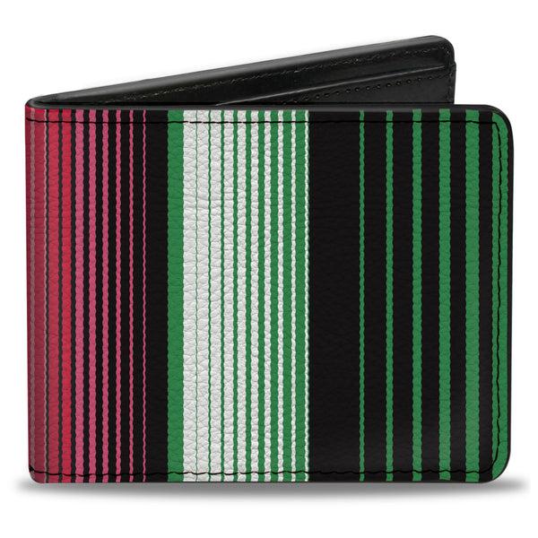 Buckle-Down Bi-Fold Wallet - Zarape5 Vertical Multi Color Stripe