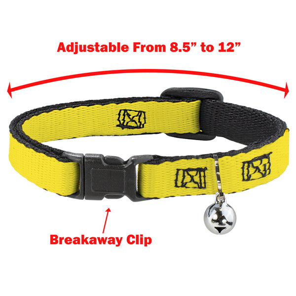 Buckle-Down Breakaway Cat Collar With Bell - BARBIE Script Signature Collage Pink/Multi Color