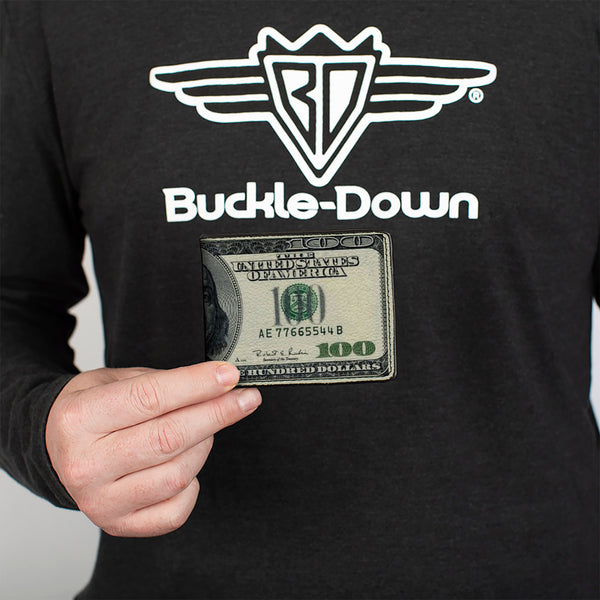 Buckle-Down Bi-Fold Wallet - 100 Dollar Bills