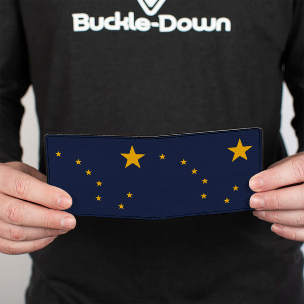 Buckle-Down Bi-Fold Wallet - Alaska Flag Blue Gold