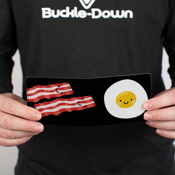 Buckle-Down Bi-Fold Wallet - Bacon & Eggs Black