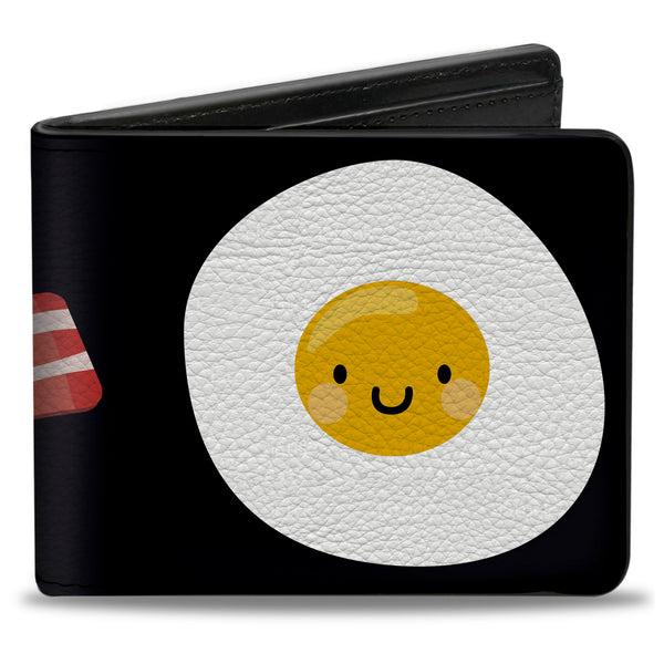 Buckle-Down Bi-Fold Wallet - Bacon & Eggs Black