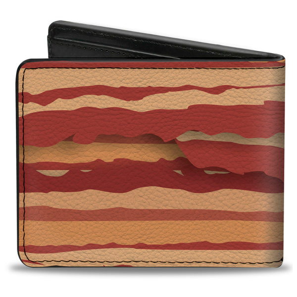 Buckle-Down Bi-Fold Wallet - Bacon Stacked