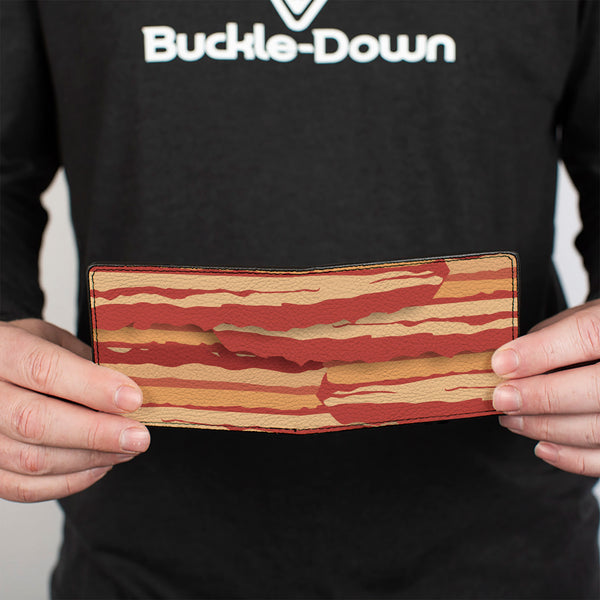 Buckle-Down Bi-Fold Wallet - Bacon Stacked