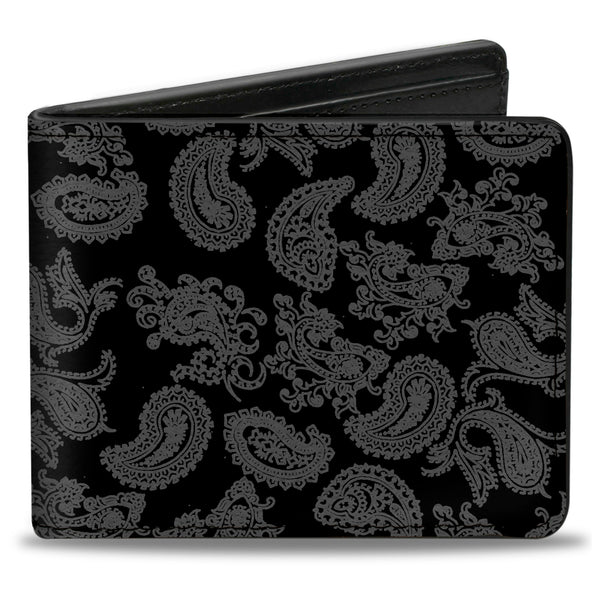 Buckle-Down Bi-Fold Wallet - Bandana Black Gray