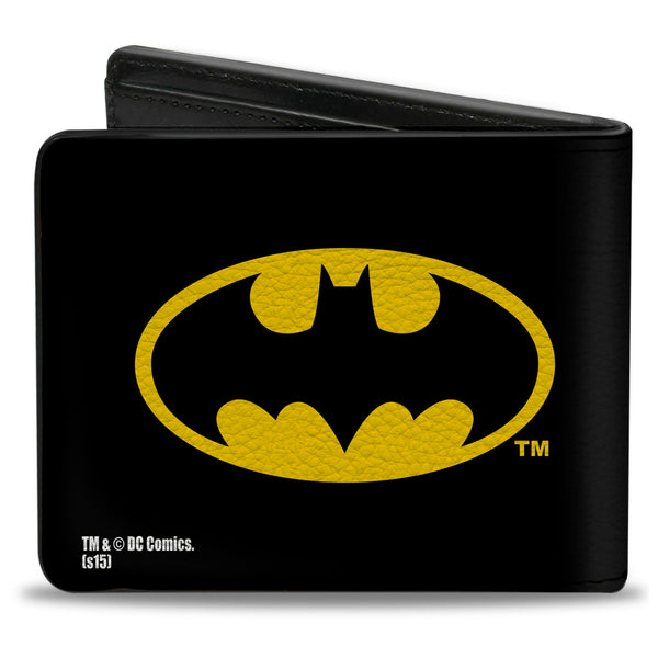 Buckle-Down Bi-Fold Wallet - Batman Black Yellow