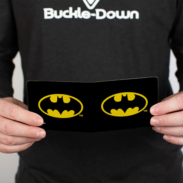 Buckle-Down Bi-Fold Wallet - Batman Black Yellow
