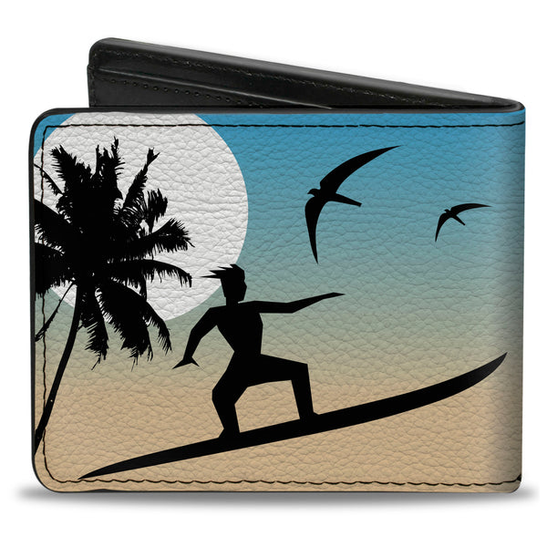 Buckle-Down Bi-Fold Wallet - Beach Surfer