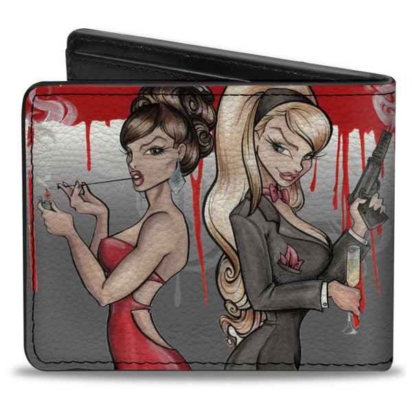 Buckle-Down Bi-Fold Wallet - Bond Girls