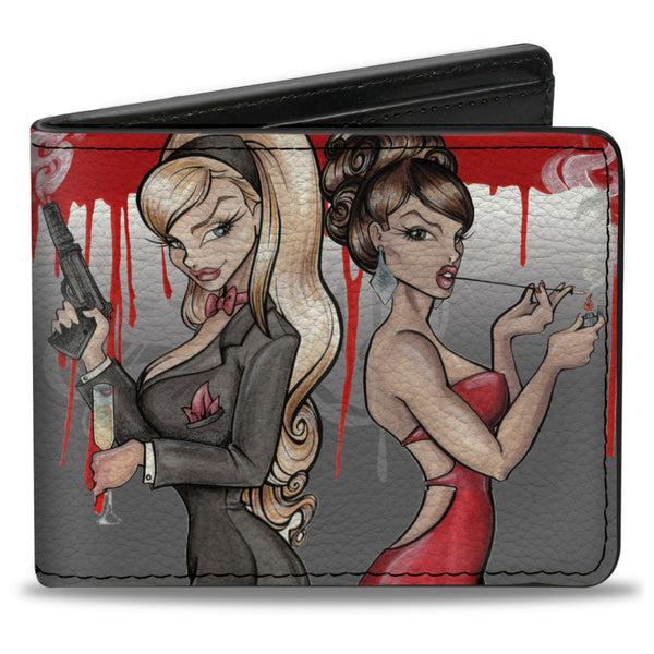 Buckle-Down Bi-Fold Wallet - Bond Girls
