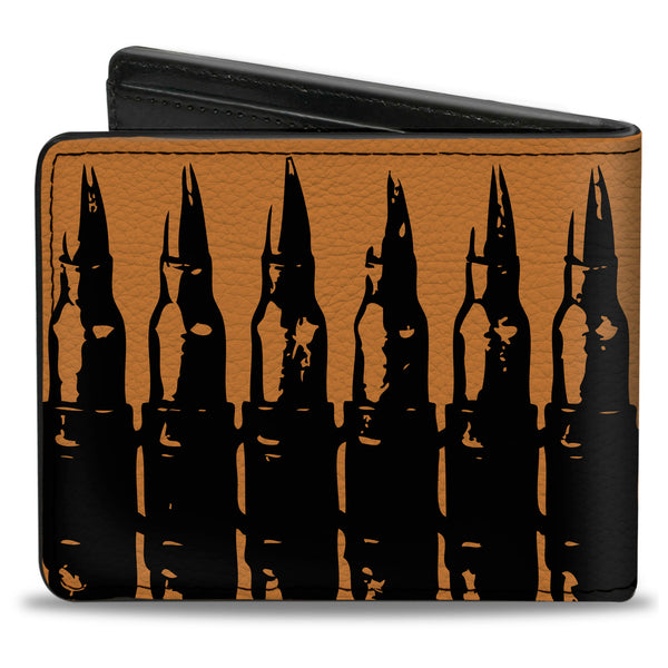 Buckle-Down Bi-Fold Wallet - Bullets2 Orange Black