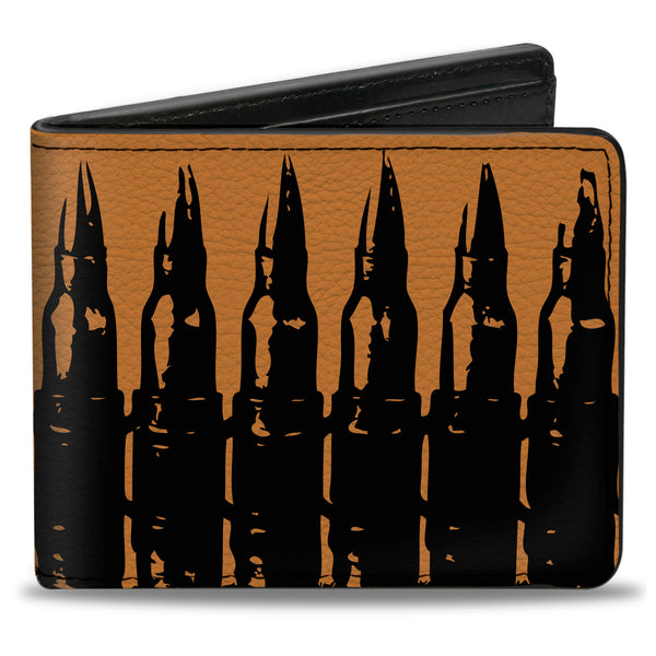 Buckle-Down Bi-Fold Wallet - Bullets2 Orange Black