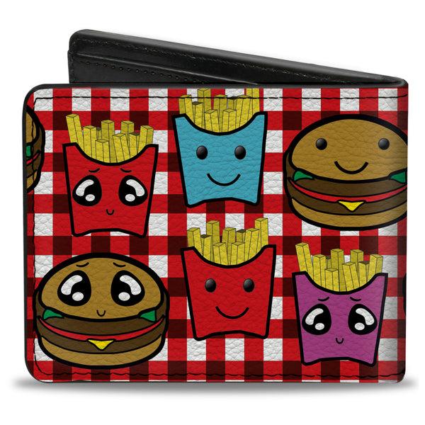 Buckle-Down Bi-Fold Wallet - Burger & Fries Cartoon
