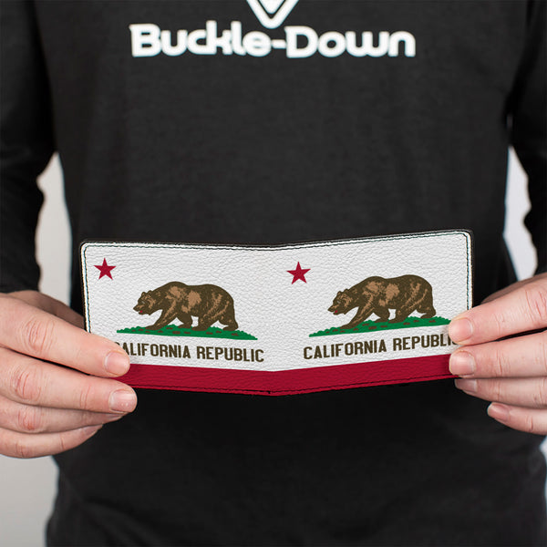 Buckle-Down Bi-Fold Wallet - California Flag