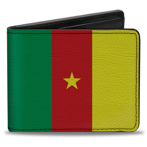 Buckle-Down Bi-Fold Wallet - Cameroon Flags