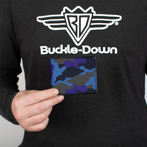 Buckle-Down Bi-Fold Wallet - Camo Blue