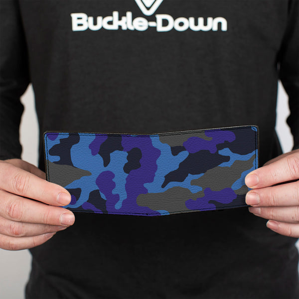 Buckle-Down Bi-Fold Wallet - Camo Blue