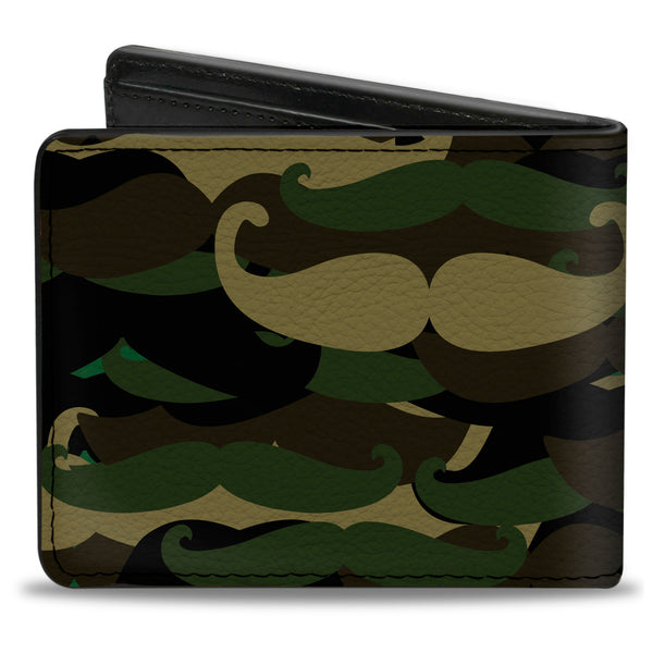 Buckle-Down Bi-Fold Wallet - Camo'stache