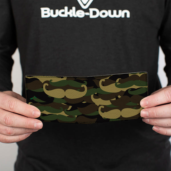 Buckle-Down Bi-Fold Wallet - Camo'stache