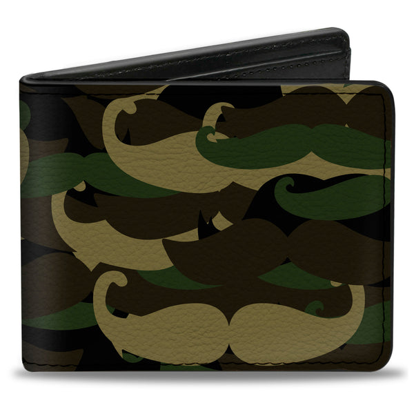 Buckle-Down Bi-Fold Wallet - Camo'stache