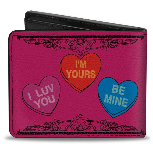 Buckle-Down Bi-Fold Wallet - Candy Hearts