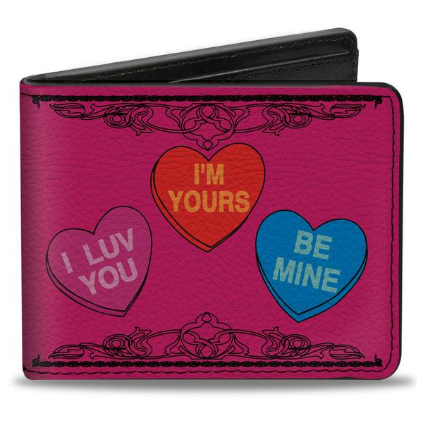 Buckle-Down Bi-Fold Wallet - Candy Hearts