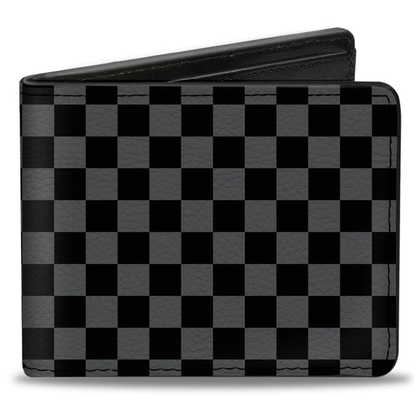 Buckle-Down Bi-Fold Wallet - Checker Black Gray
