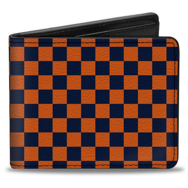 Buckle-Down Bi-Fold Wallet - Checker Orange Blue