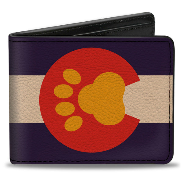 Buckle-Down Bi-Fold Wallet - Colorado Flag Paw Print