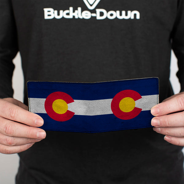 Buckle-Down Bi-Fold Wallet - Colorado Flag3 Vintage