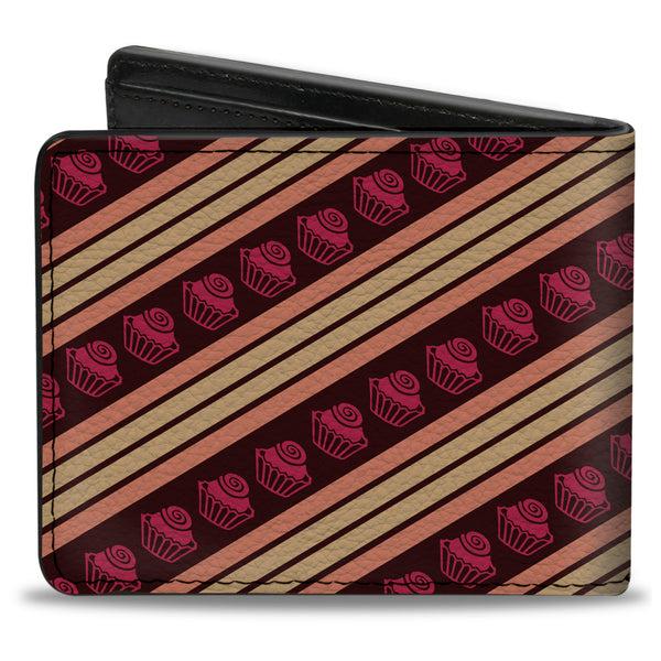 Buckle-Down Bi-Fold Wallet - Cupcake Wallpaper