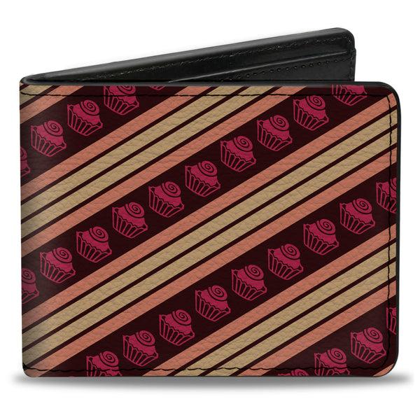 Buckle-Down Bi-Fold Wallet - Cupcake Wallpaper
