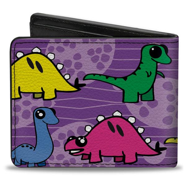 Buckle-Down Bi-Fold Wallet - Dinosaur Cartoon