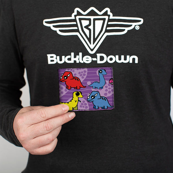 Buckle-Down Bi-Fold Wallet - Dinosaur Cartoon