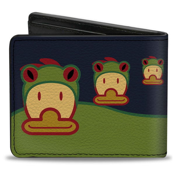 Buckle-Down Bi-Fold Wallet - Duck W Frog Hat