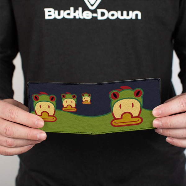 Buckle-Down Bi-Fold Wallet - Duck W Frog Hat