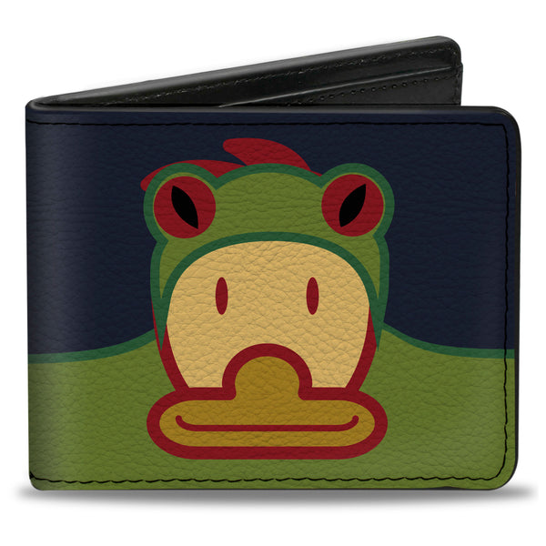 Buckle-Down Bi-Fold Wallet - Duck w Frog Hat