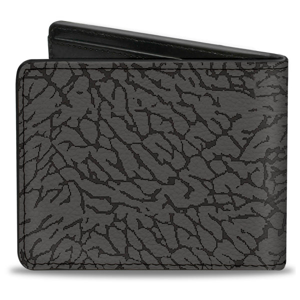 Buckle-Down Bi-Fold Wallet - Elephant Crackle Grays