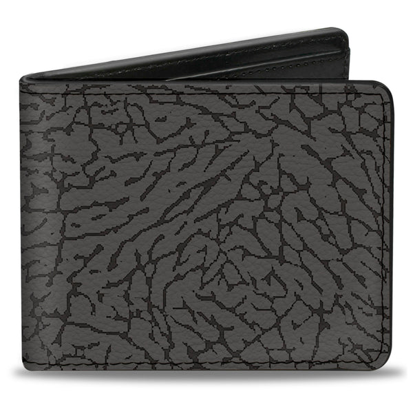 Buckle-Down Bi-Fold Wallet - Elephant Crackle Grays