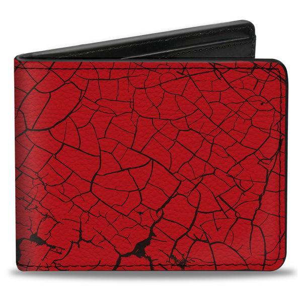 Buckle-Down Bi-Fold Wallet - Elephant Crackle Red