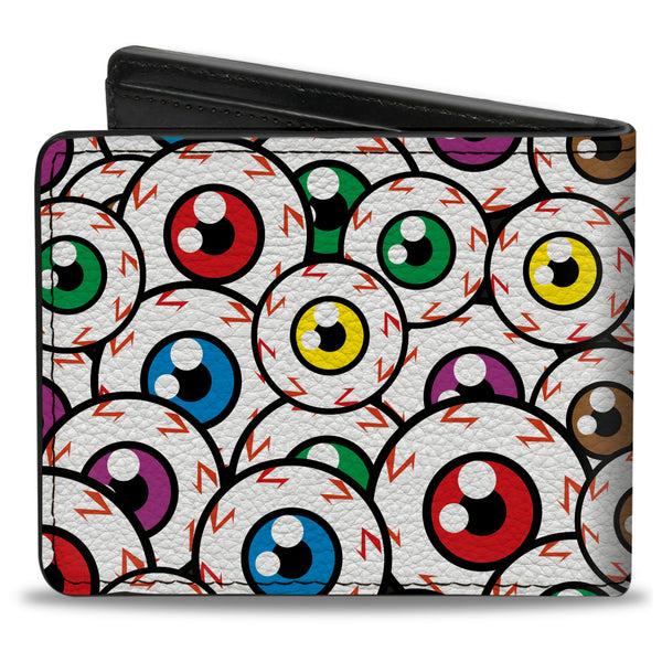 Buckle-Down Bi-Fold Wallet - Eyeballs Stacked