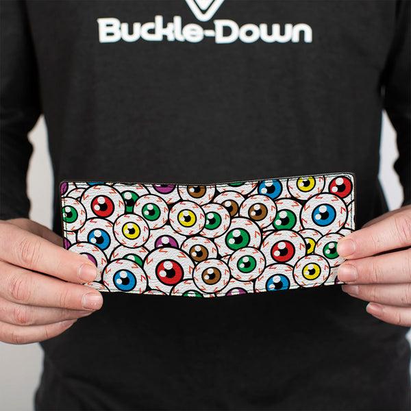 Buckle-Down Bi-Fold Wallet - Eyeballs Stacked
