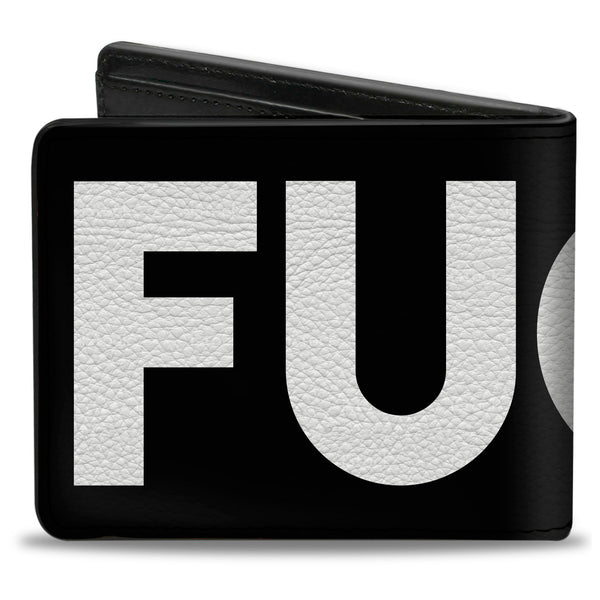 Buckle-Down Bi-Fold Wallet - FUCK Black White
