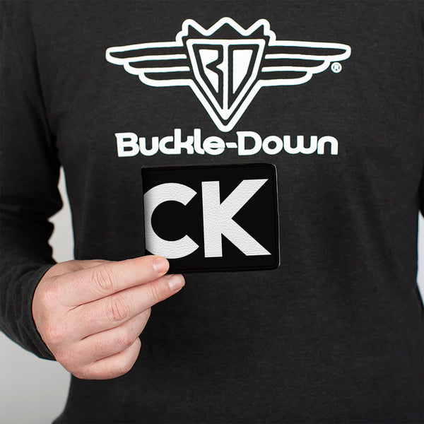 Buckle-Down Bi-Fold Wallet - FUCK Black White
