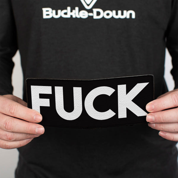 Buckle-Down Bi-Fold Wallet - FUCK Black White