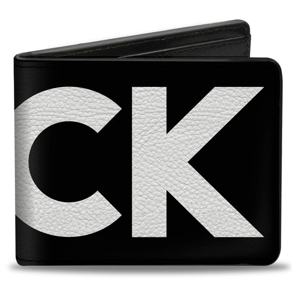 Buckle-Down Bi-Fold Wallet - FUCK Black White