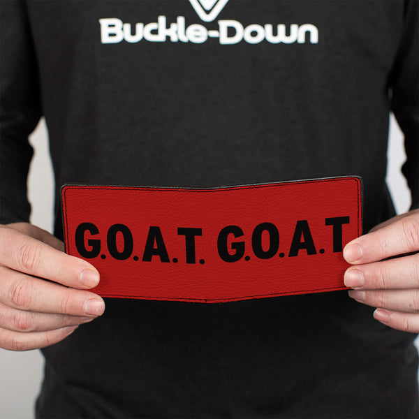 Buckle-Down Bi-Fold Wallet - GOAT Red Black
