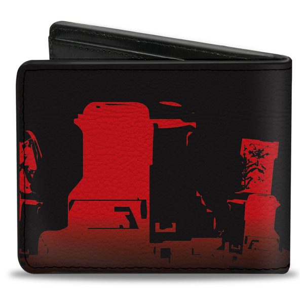Buckle-Down Bi-Fold Wallet - Graveyard Black Red