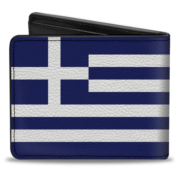 Buckle-Down Bi-Fold Wallet - Greece Flags